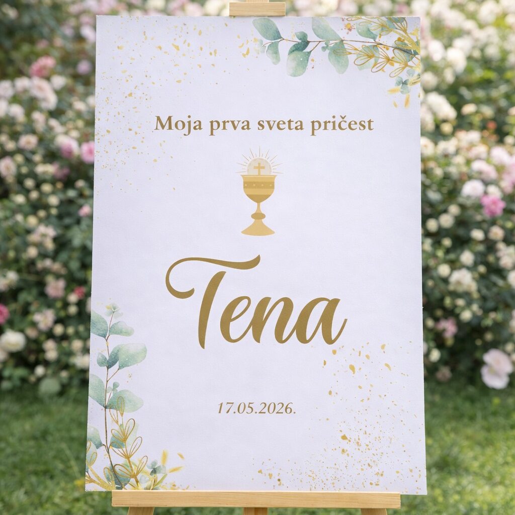 Personalizirano platno za sakramente 70 × 50 cm