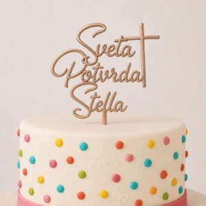 Personalizirani 3D printani toper Sveta Potvrda s imenom Stella