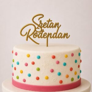 3D printani toper za tortu Sretan rođendan
