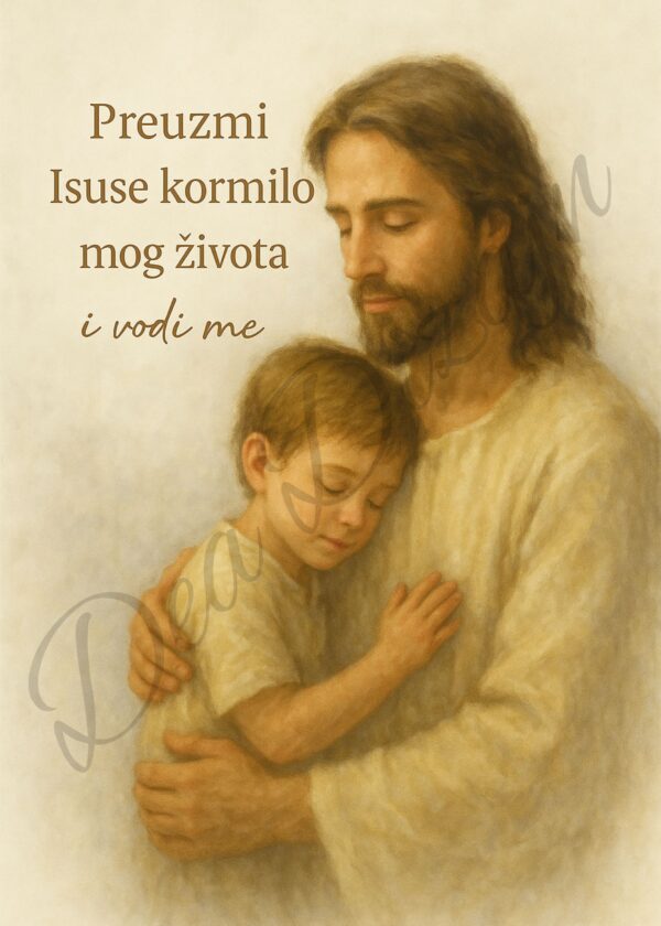 Plakat - Isus i djevojčica -dječak - Slika 3