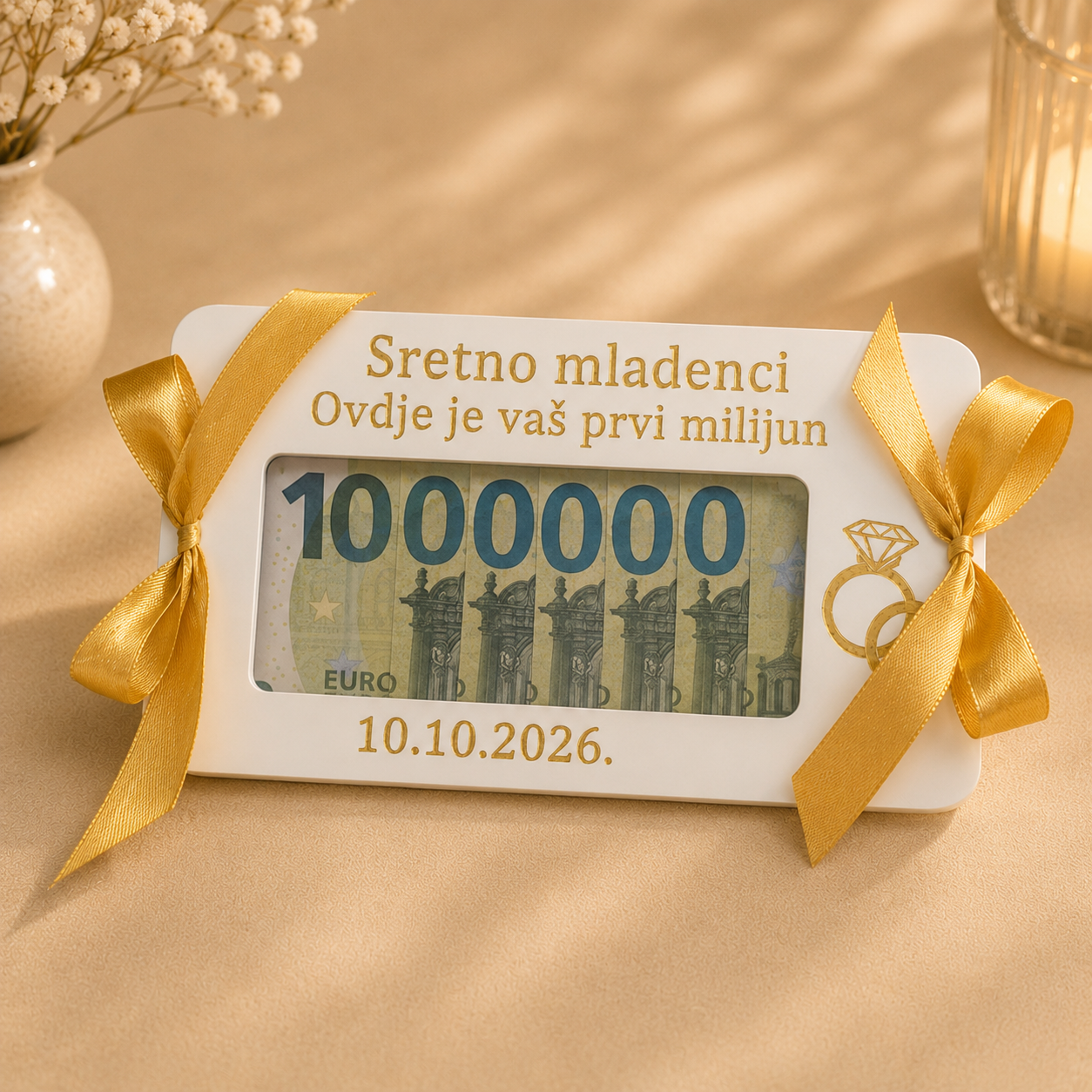 Personalizirana 3D čestitka za novac – Tvoj prvi milijun