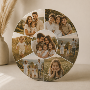 Personalizirani krug s fotografijama po želji
