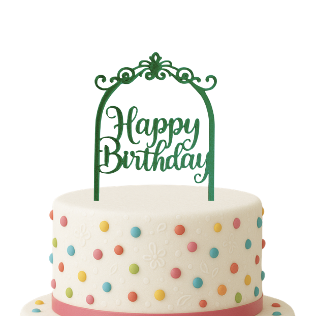 3D printani Happy Birthday toper za tortu u boji po želji