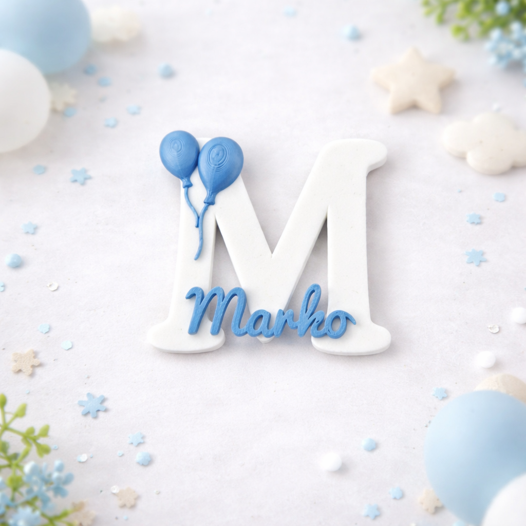 personalizirani magnet s imenom za dječaka zahvalnica za goste