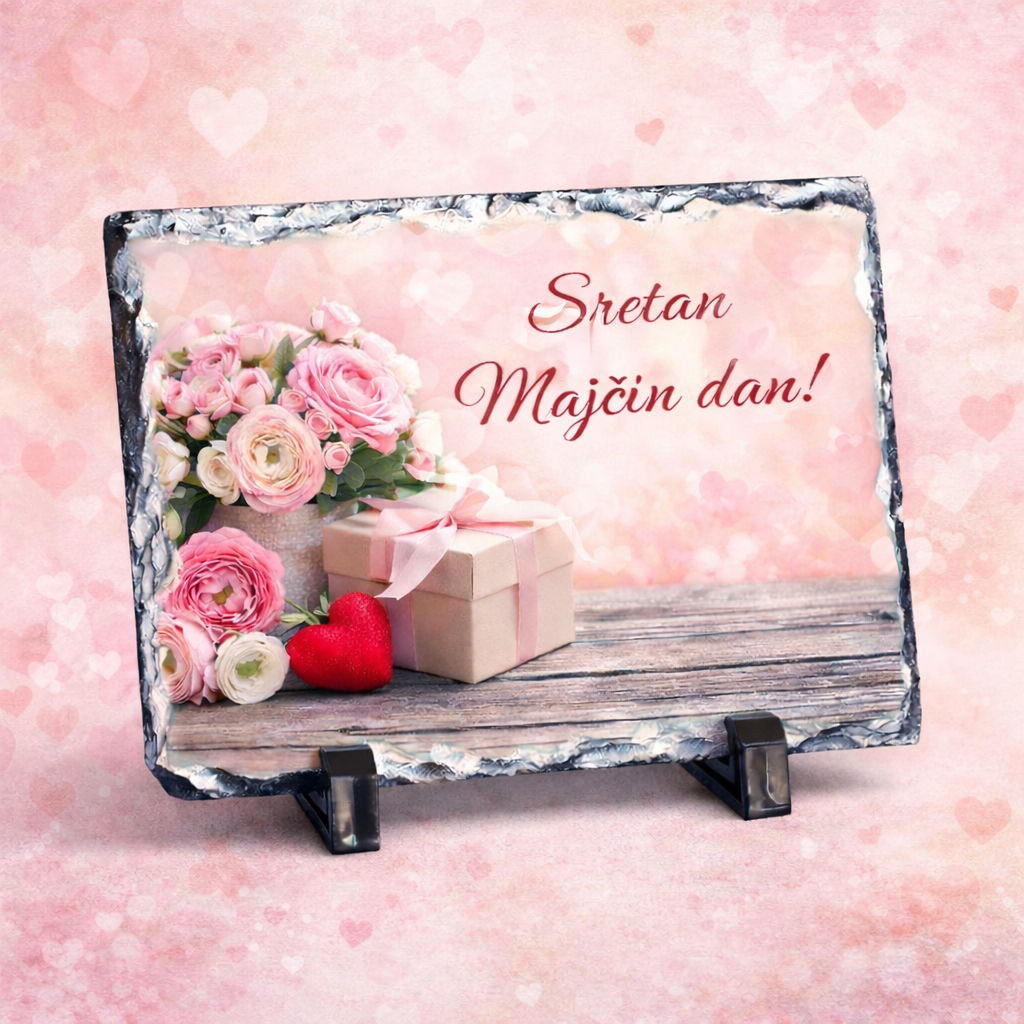 Personalizirani foto kamen s fotografijom i tekstom