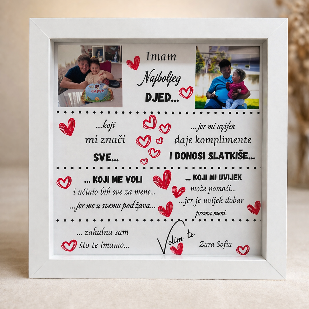 Poklon okvir za djeda, baku, tatu ili posebnu osobu