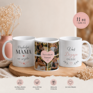 Personalizirana šalica 11 oz s fotografijom i tekstom po želji